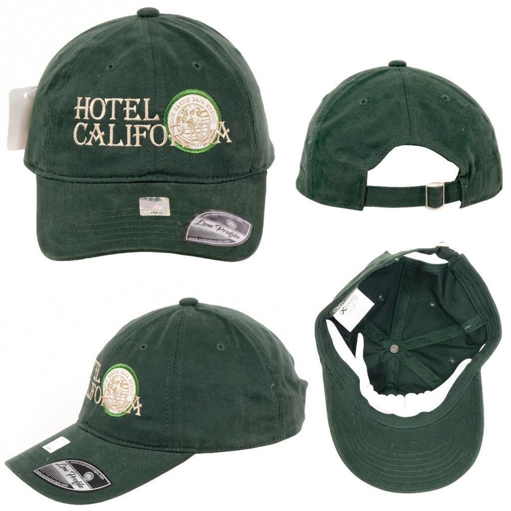 NEW HOTEL CALIFORNIA Baseball Hat Cap Low Profile Green Memorabilia One Size